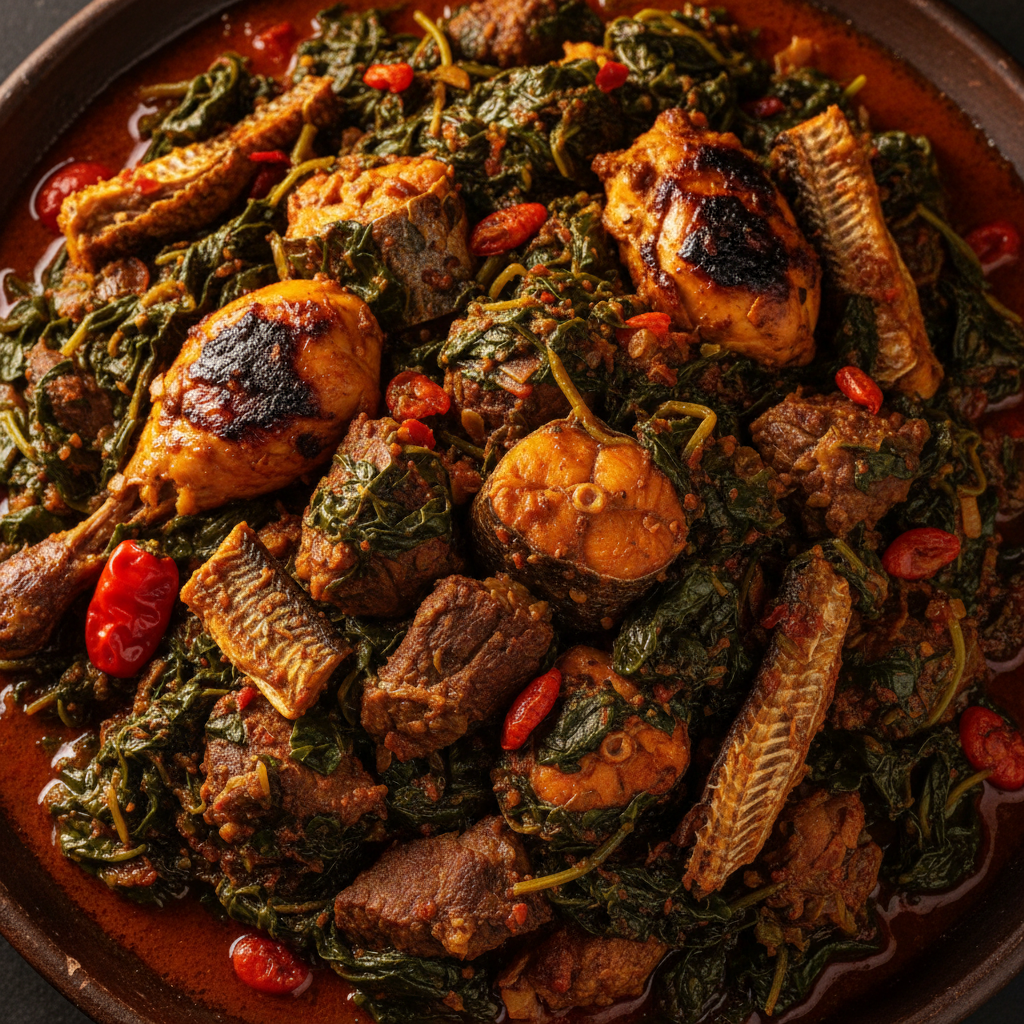 Efo Riro with Proteins